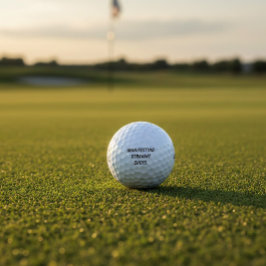 "Manifesting Straight Shots" Mindset Humor Gift  Golfball