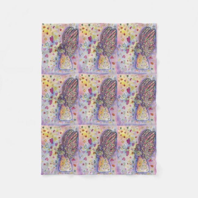 Manifesting Universe Angel Art Fleece Blankets (Vorderseite)