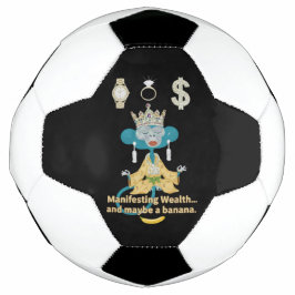 Manifesting Wealth Monkey zen art Fußball