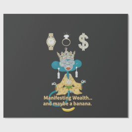 Manifesting Wealth Monkey zen art Geschenkpapier