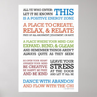 Manifesto "Flow with the Chi" Poster