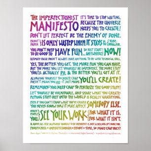 Manifesto Poster - Rainbow White