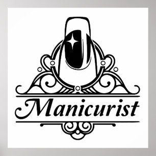 Maniküre am Arbeitsplatz Poster