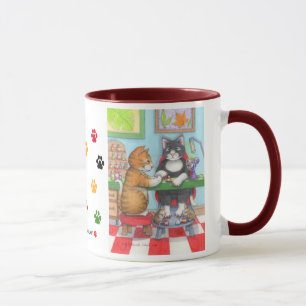 Maniküre-Katzen Knospe u. Tony-Tasse Tasse