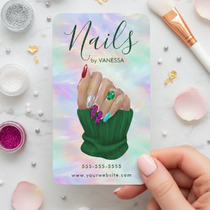 Maniküre-Künstlerin Chic Nagelstudio Stylisch Opal Visitenkarte