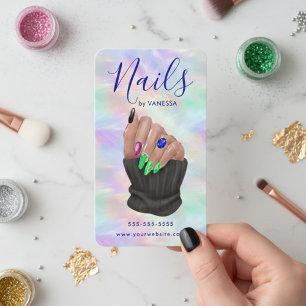 Maniküre-Künstlerin Nagelstudio-Stil Opal Visitenkarte