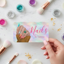 Maniküre-Nagelstudio-Künstler Chic Iridescent Opal