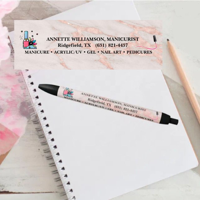 Maniküre Nageltechniker Blush Rose Marmor Kugelschreiber (Von Creator hochgeladen)