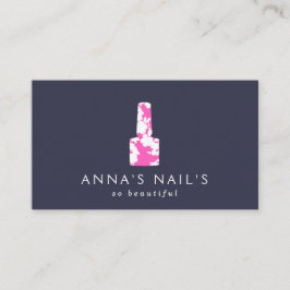 Maniküre Pink Floral Nail Polnisch, Nagelsalon Visitenkarte