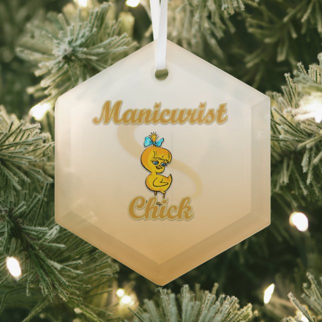 Manikurist Chick Ornament Aus Glas (Insitu)