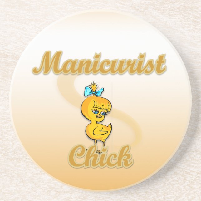 Manikurist Chick Sandstein Untersetzer (Vorne)