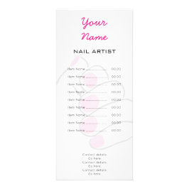 Manikürist und Nagel-Techniker Werbekarte