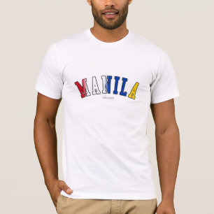 Manila in den Philippinen-Staatsflaggefarben T-Shirt