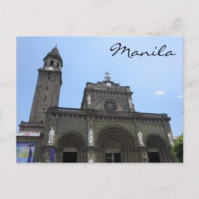 Manila Kathedrale Postkarte (Vorderseite)