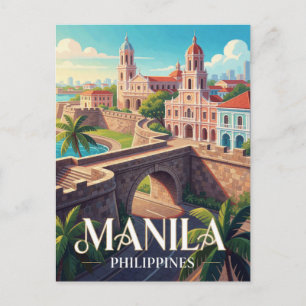 Manila Philippinen Intramuros Reise Postkarte