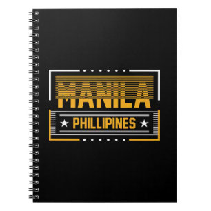 Manila Philippinen Moderne Typografie Reise Design Notizblock