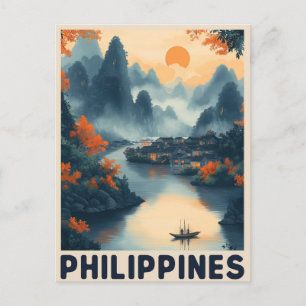 Manila, Philippinen - Vintage Reise Postkarte