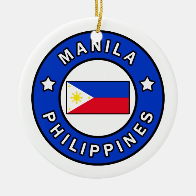 Manila Philippines Keramik Ornament (Vorne)
