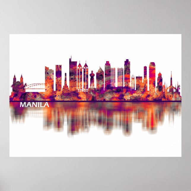Manila Philippines Skyline Poster (Vorne)