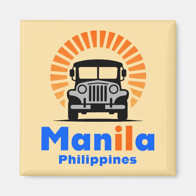 Manila Philippines Southeast Asia Magnet (Vorne)