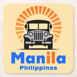 Manila Philippines Southeast Asia Rechteckiger Pappuntersetzer