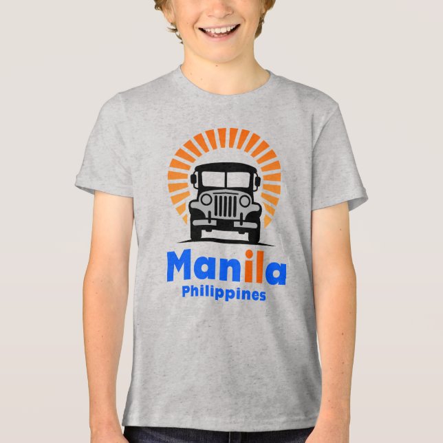 Manila Philippines Southeast Asia Tri-Blend Shirt (Vorderseite)