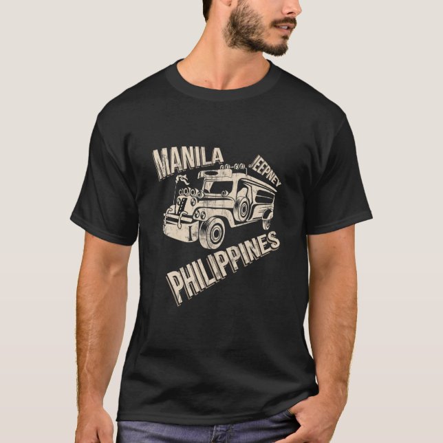 Manila Retro Philippines Jeepney T Shirt (Vorderseite)