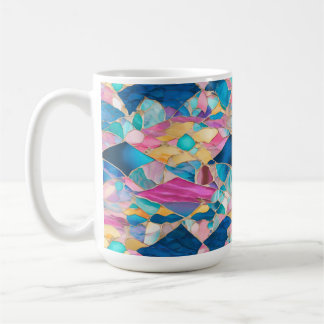 "Manilva" Blaurosa Sand zersplitterte Waves Kaffeetasse