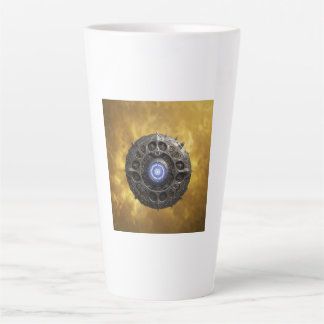 Manipulated Julia Fractal On Gold Background Milchtasse