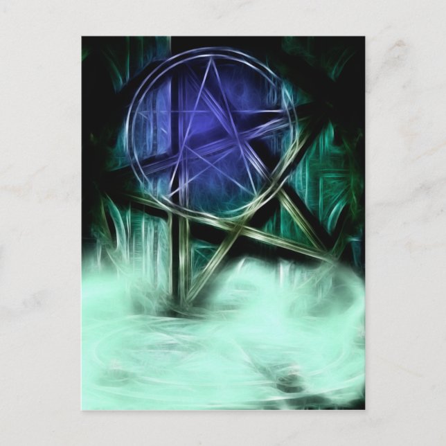 Manipulation des Wiccan-Fraktals Postkarte (Vorderseite)