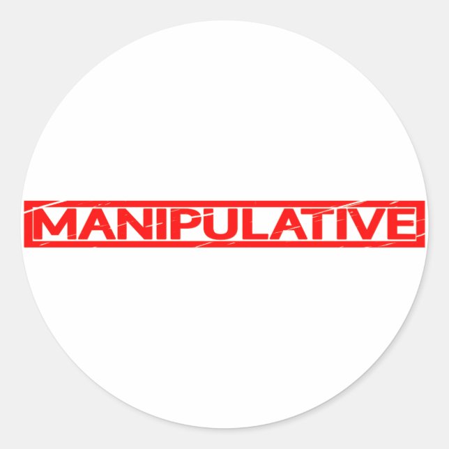 Manipulative Briefmarke Runder Aufkleber (Vorderseite)