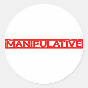 Manipulative Briefmarke Runder Aufkleber
