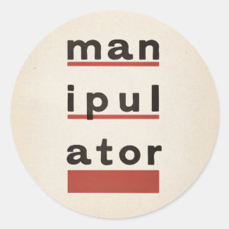 manipulATOR Runder Aufkleber
