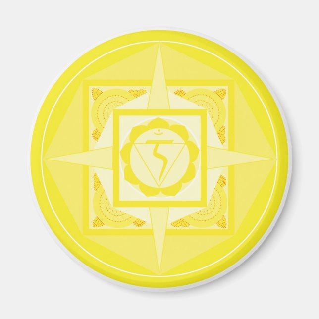 Manipura Chakra Mandala (Solarplexus Chakra) Magnet (Vorne)