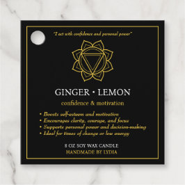 Manipura Solar Plexus Chakra Candle Label 