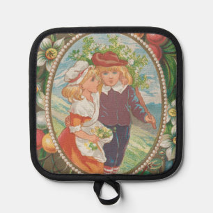 Manique Antique Valentine drôle, ère victorienne, 1874