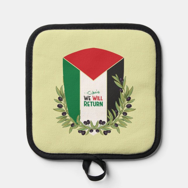 Manique Branches du drapeau et de l'olivier palestiniens (Recto)