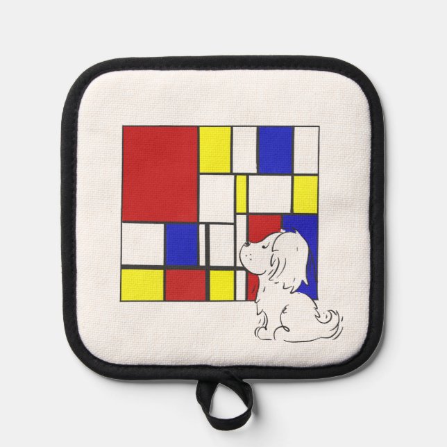 Manique Camomille Inspirée de Mondrian (Recto)