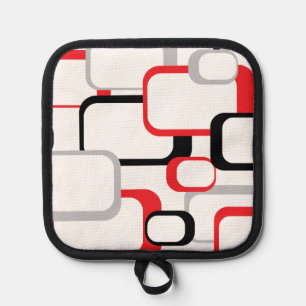 Manique Carré rétro gris rouge noir blanc Arrière - plan