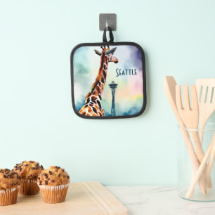 Manique Carte magnétique Seattle Giraffe