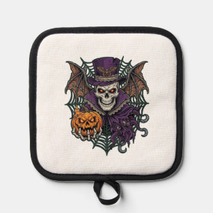 Manique Chapeau Haut de Forme de Crâne de Halloween Chauve