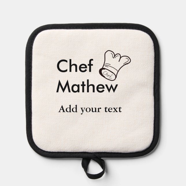Manique Chef cuisinier ajouter nom texte hommes cuisine bo (Recto)