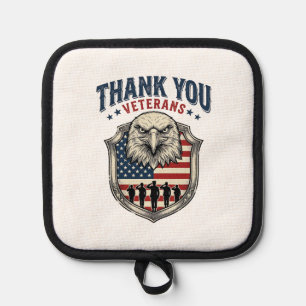 Manique Chemise Thank You Veterans Patriotic Eagle Shield_