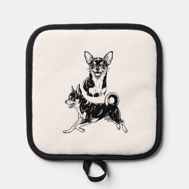 Manique Chihuahua Lover's Delight Dynamic Duo in Black (Recto)