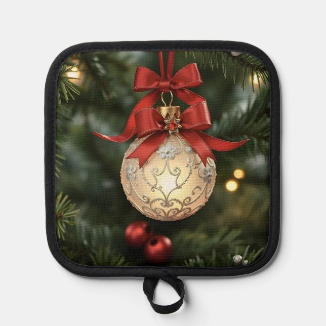 Manique Collection élégante d'ornement de Noël avec Bow ro (Recto)