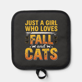 Manique Conception de chats d'automne Halloween Fille_1