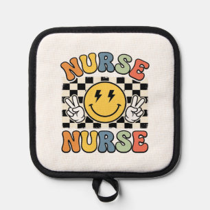 Manique Conception de chemise à carreaux smiley d'infirmiè