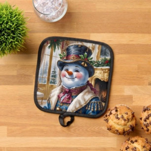 Manique Conception de Noël de bonhomme de neige victorien