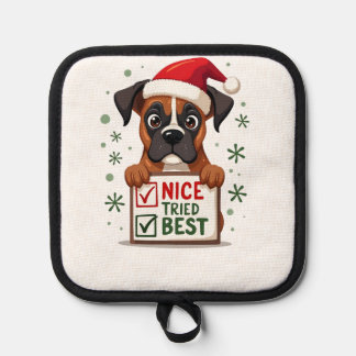 Manique Cute Boxer dog Dog Christmas Nice Tried my Best  (
