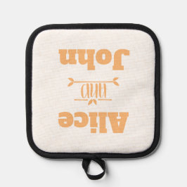 Manique Deux noms Mariages personnalisés Pot Holders